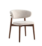 米色橡木布藝無扶手餐椅 Oak Fabric Dining Chair