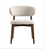 米色橡木布藝無扶手餐椅 Oak Fabric Dining Chair