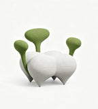 Creative Green and White Fabric Single-Seater Sofa