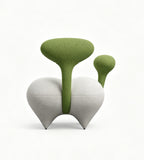 Creative Green and White Fabric Single-Seater Sofa