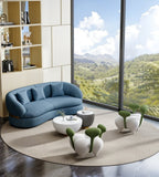 Creative Green and White Fabric Single-Seater Sofa