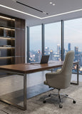 高背弧線扶手大班椅 High-Back Curved Design Executive Chair with Armrests-1666A