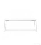 Minimalist White Metal Rectangular Coffee Table