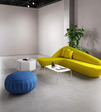 Minimalist White Metal Rectangular Coffee Table