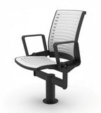 Modern Aluminum Auditorium Chair with Armrests and Independent Legs