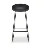 簡約黑色PP鋼架帶腳踏吧椅 Minimalist Bar Stool