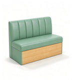 Mint Green Vertical-Stitched Wooden-Base Booth