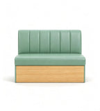 Mint Green Vertical-Stitched Wooden-Base Booth