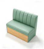 Mint Green Vertical-Stitched Wooden-Base Booth