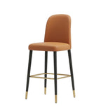 白蠟木金色腳PU皮橙色休閒椅 Ash Wood Gold-leg Lounge Chair