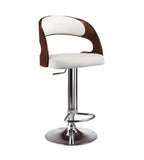 Modern White PU Swivel Bar Stool