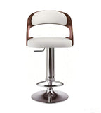 現代白色PU皮可升降旋轉吧椅 Modern White PU Swivel Bar Stool