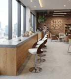 Modern White PU Swivel Bar Stool
