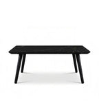 Light Luxury Black Gold Sintered Stone Rectangular Coffee Table with Metal Legs