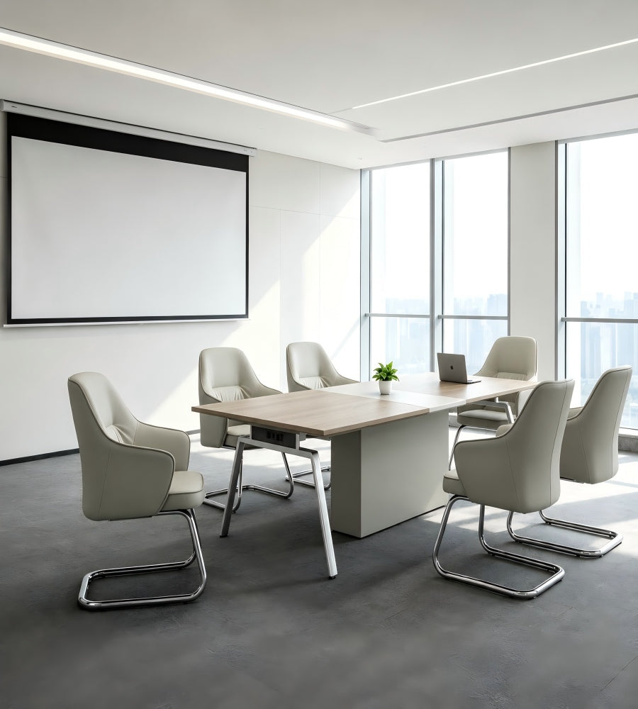 弧線造型弓形腳會議椅	 Curved Design Cantilever Conference Chair