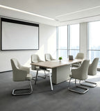 弧線造型弓形腳會議椅	 Curved Design Cantilever Conference Chair