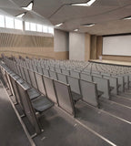 節省空間的模組化階梯教室排椅 Minimalist boundary: Space-saving modular lecture hall seating