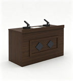 現代深木色防火板主席台 Modern Dark Wood Rostrum