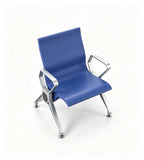 現代藍色PU皮帶扶手可選公共排椅 Modern Blue PU Multi-Seater Waiting Chair