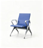 現代藍色PU皮帶扶手可選公共排椅 Modern Blue PU Multi-Seater Waiting Chair