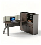 商務木質轉角工作站（附收納櫃）	Executive L-Shaped Workstation with Side Storage