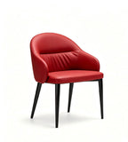 紅色PU皮帶扶手餐椅 PU Leather Dining Chair