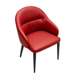 紅色PU皮帶扶手餐椅 PU Leather Dining Chair