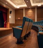 Modern Wood Auditorium Chair with Writing Tablet