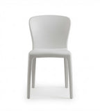 簡約白色塑膠無扶手會議椅 Minimalist White Plastic Meeting Chair