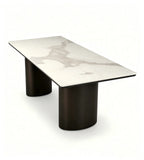 Light Luxury Pandora Sintered Stone Dining Table with Bronze Legs