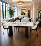 Light Luxury Pandora Sintered Stone Dining Table with Bronze Legs