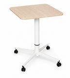 可移動升降辦公桌 MDF 桌面 四輪鎖定款 Mobile Sit-Stand Desk with MDF Top and Lockable Wheels
