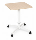 可移動升降辦公桌 MDF 桌面 四輪鎖定款 Mobile Sit-Stand Desk with MDF Top and Lockable Wheels