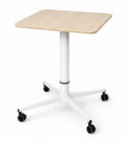 可移動升降辦公桌 MDF 桌面 四輪鎖定款 Mobile Sit-Stand Desk with MDF Top and Lockable Wheels