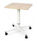 可移動升降辦公桌 MDF 桌面 四輪鎖定款 Mobile Sit-Stand Desk with MDF Top and Lockable Wheels