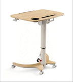 Flexible Light Wood Double Folding Adjustable Podium with Wheels