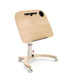 Flexible Light Wood Double Folding Adjustable Podium with Wheels