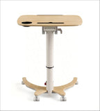 Flexible Light Wood Double Folding Adjustable Podium with Wheels