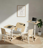 Flexible Light Wood Double Folding Adjustable Podium with Wheels