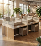 Minimalist Wood Partition Desk