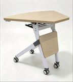 Flexible Modular Light Wood Foldable Training Table with Wheels