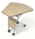 Flexible Modular Light Wood Foldable Training Table with Wheels