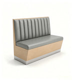 高級灰金屬腳直紋卡座 Premium Grey Metal-Base Channel-Back Booth