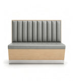 高級灰金屬腳直紋卡座 Premium Grey Metal-Base Channel-Back Booth