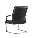 經典弓形腳扶手黑色西皮會議椅 Classic Cantilever Conference Chair with Armrests