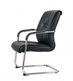 經典弓形腳扶手黑色西皮會議椅 Classic Cantilever Conference Chair with Armrests