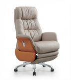 拼色真皮手動可躺行政椅 Two-Tone Leather Executive Chair