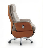 拼色真皮手動可躺行政椅 Two-Tone Leather Executive Chair