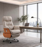 拼色真皮手動可躺行政椅 Two-Tone Leather Executive Chair