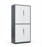 簡約灰白鋼制掩門高身文件櫃 Minimalist Grey Steel Tall Filing Cabinet